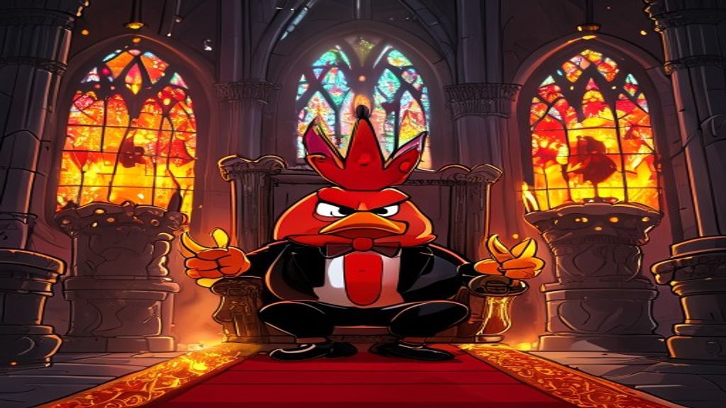 Boss Chicken on his throne